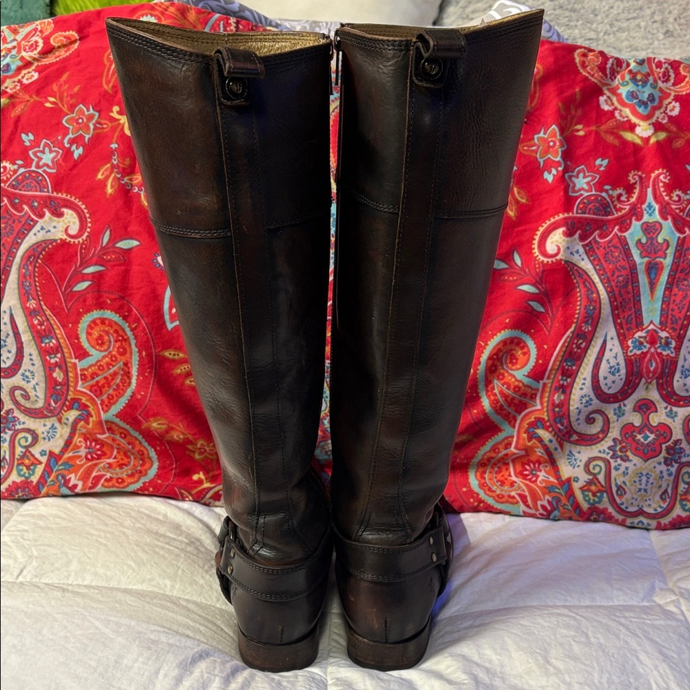 Frye Rich Congac Leather Riding Boots - Picture 6 of 16